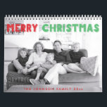 Merry Christmas Family Photo Calendar<br><div class="desc">Celebrate the joy of the season with our Merry Christmas Family Photo Calendar! Add your cherished family photos and relive special moments all year long. A beautiful photo keepsake and perfect holiday gift filled with love,  warmth,  and festive spirit!

 Photography © Storytree Studios,  Stanford,  CA</div>