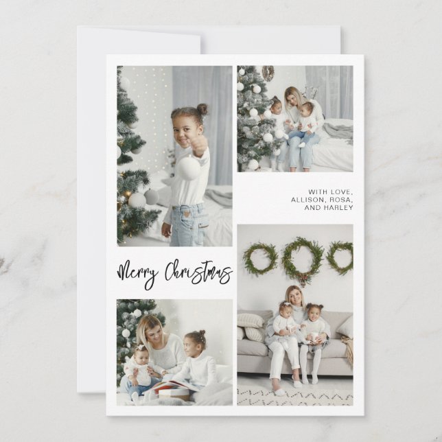 Merry Christmas Family Photo Card (Front)