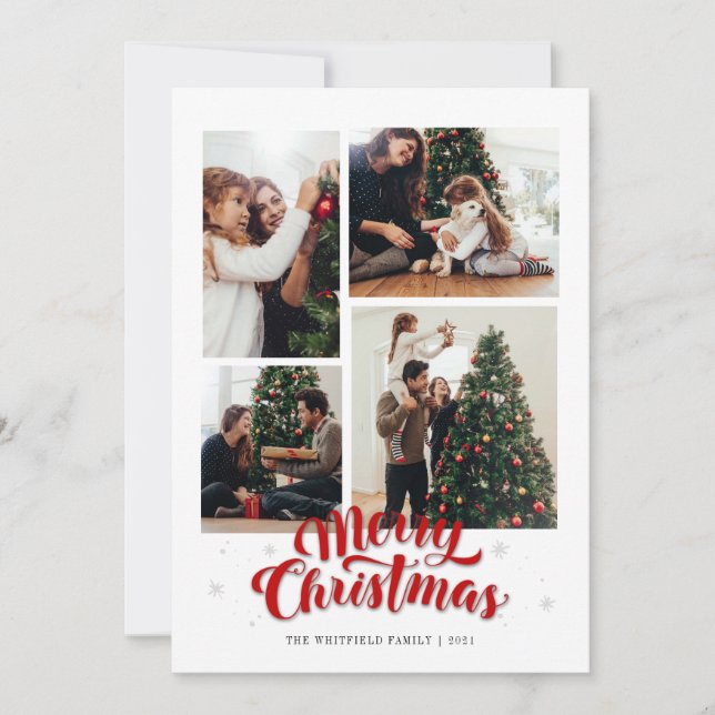 Merry Christmas Family Photo Card (Front)