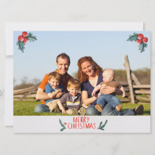 Merry Christmas Family Photo Card 