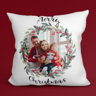 Merry Christmas family photo Cushion