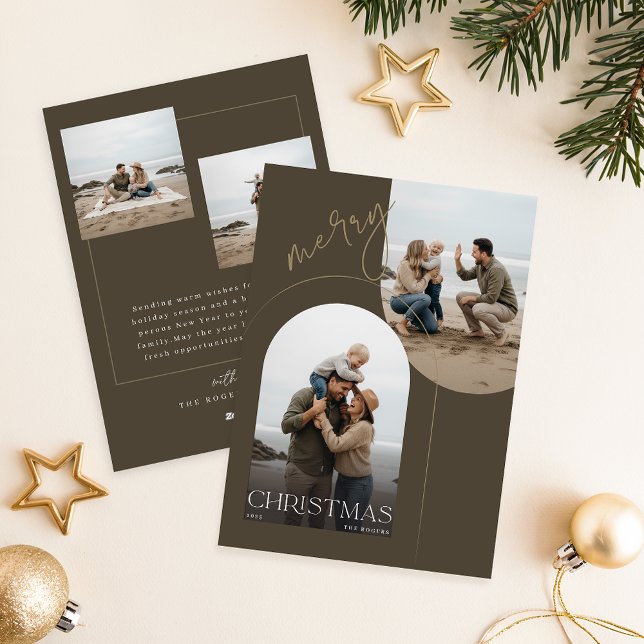 Merry Christmas Family Photo Greetings Holiday Card (Creator Uploaded)