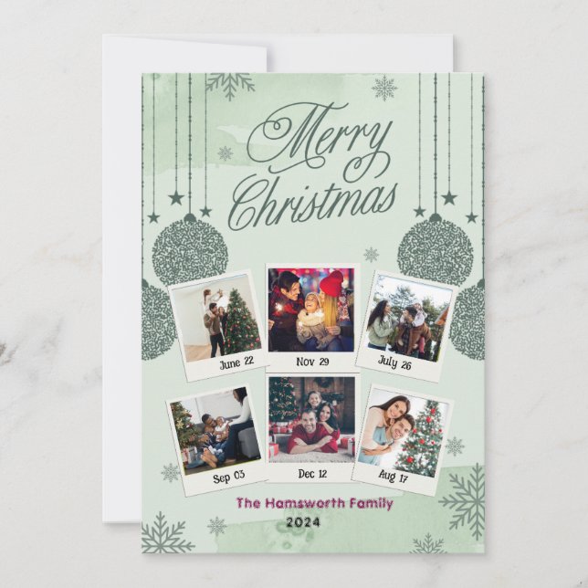 Merry Christmas Family Photo  Holiday Card (Front)