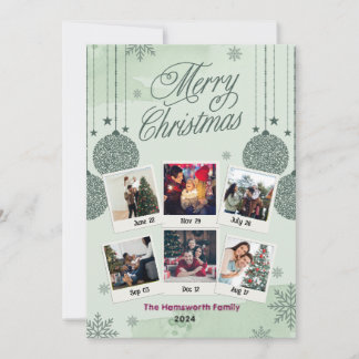 Merry Christmas Family Photo  Holiday Card