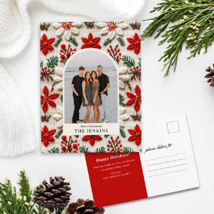 Merry Christmas Family Photo Holiday Postcard