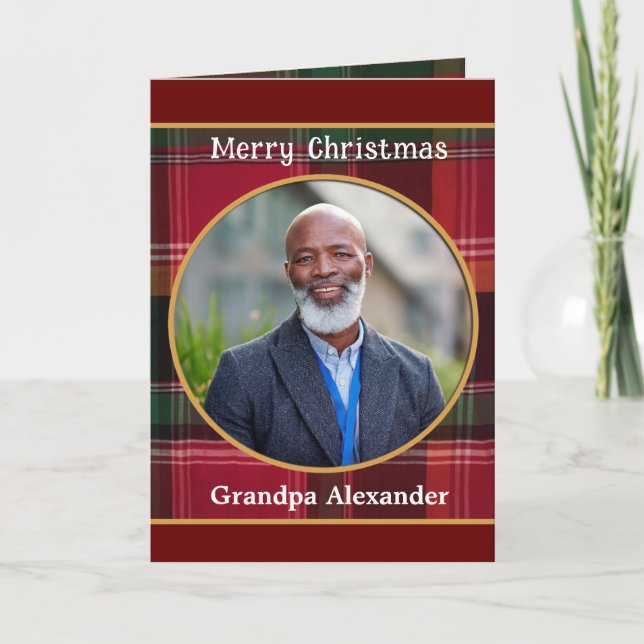 Merry Christmas Family Photo Holidays Custom Holiday Card (Front)