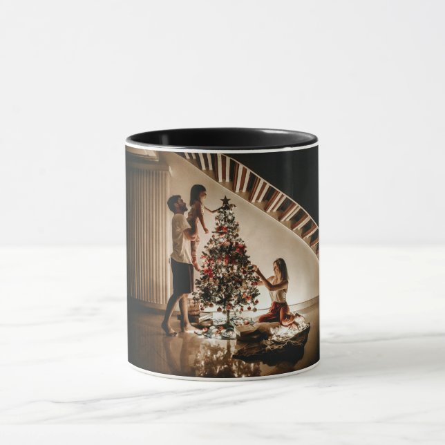 Merry Christmas Family Photo Mug (Center)