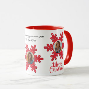 Merry Christmas Family Photo Name Personalised Mug