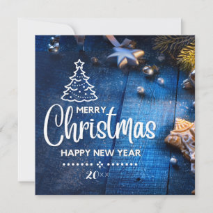 Merry Christmas Family Photo Postcard