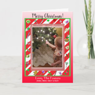 Merry Christmas Family Photo Whimsical Card