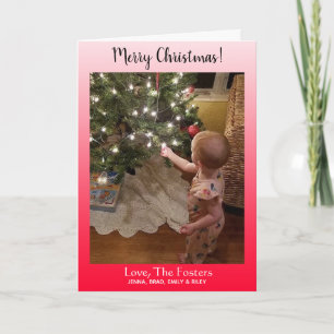 Merry Christmas Family Photo Whimsical Card