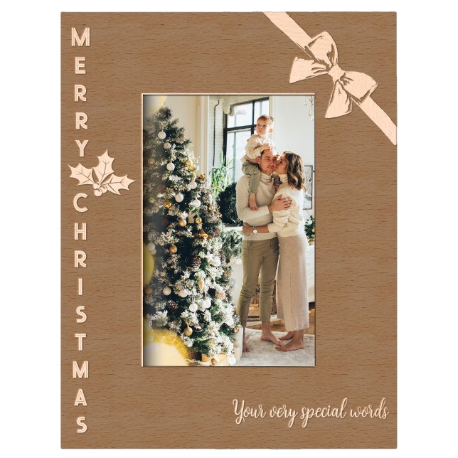Merry Christmas family picture custom Etched Frames (Creator Uploaded)