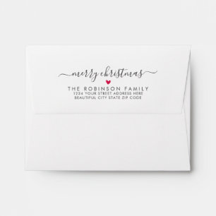 Merry Christmas Family Return Address Envelope
