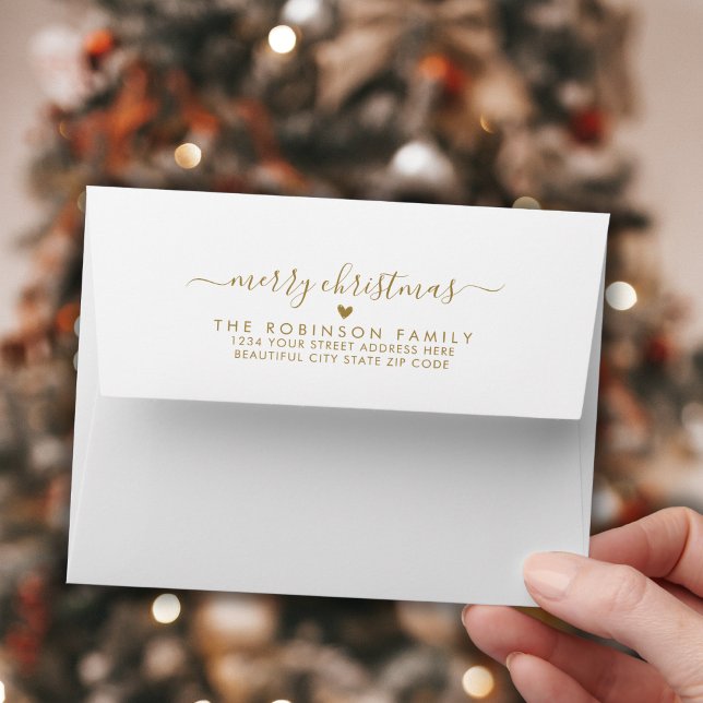 Merry Christmas Family Return Address Envelope (Creator Uploaded)