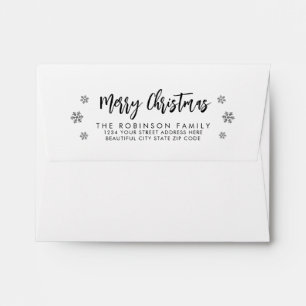 Merry Christmas Family Return Address Envelope