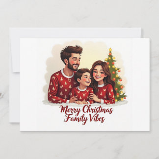 Merry Christmas Family Vibes Invitation 