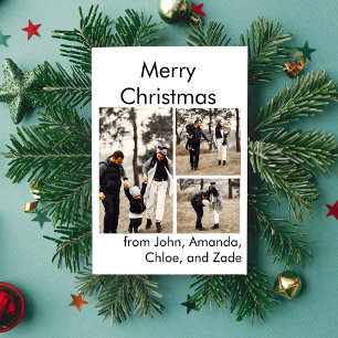 Merry Christmas Family Year Update Letter 3 Photos Holiday Card