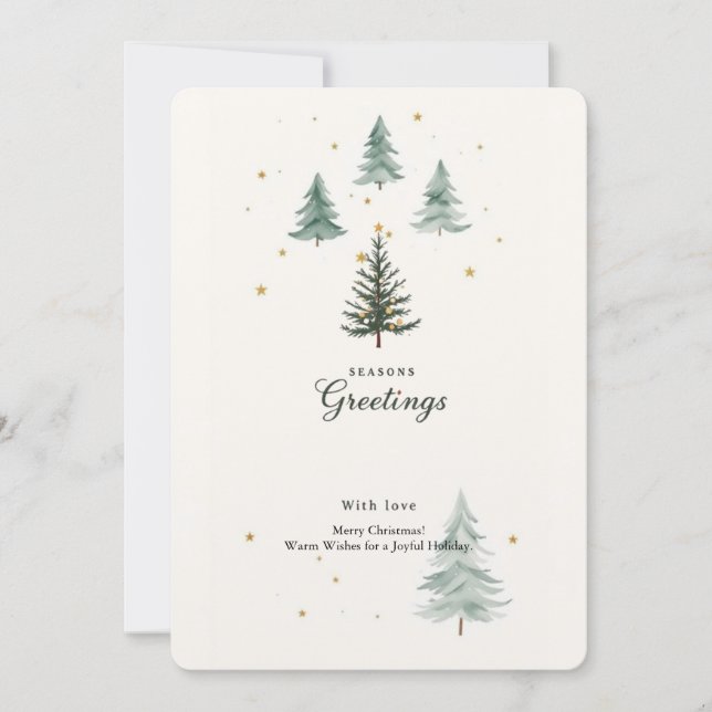 Merry Christmas Farmhouse Winter Holiday Card. Invitation (Front)