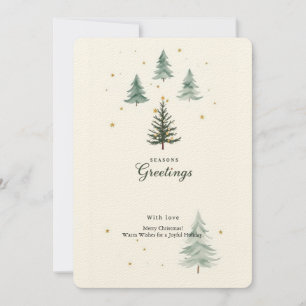 Merry Christmas Farmhouse Winter Holiday Card. Invitation