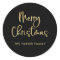 Merry Christmas | Faux Gold on Black Casual Script