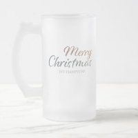 Merry Christmas Faux Silver & Gold Glitter Custom