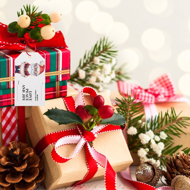 Merry Christmas Favour Tags From Santa (MERRY CHRISTMAS GIFT TAG
)