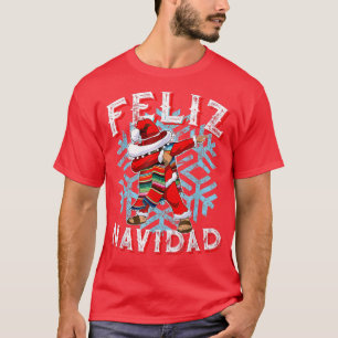 Merry Christmas Feliz Navidad Dabbing Santa  T-Shirt