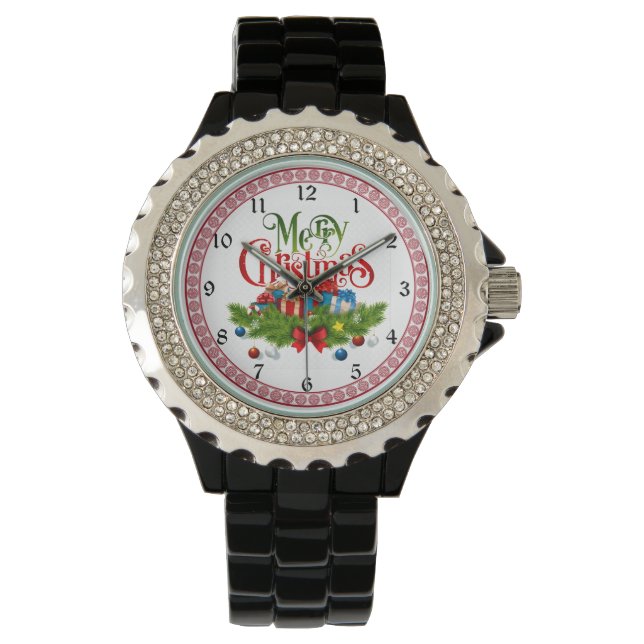 Merry Christmas, festive and colourful, Watch (Front)