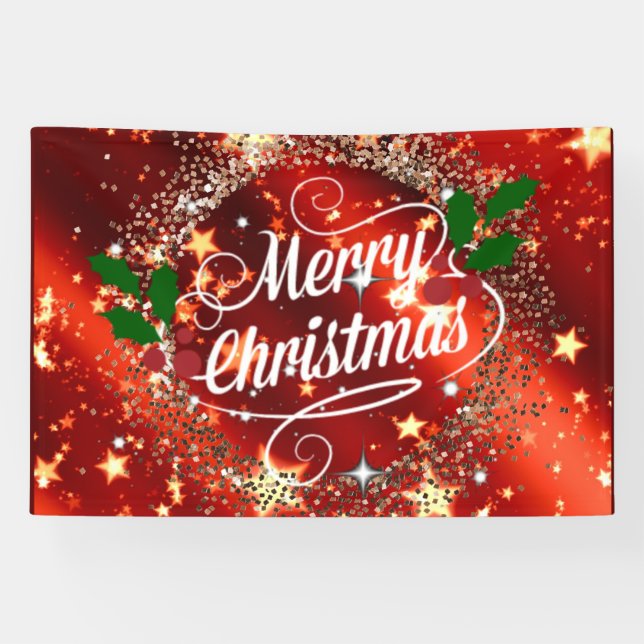 Merry Christmas, festive and ornate, Banner (Horizontal)