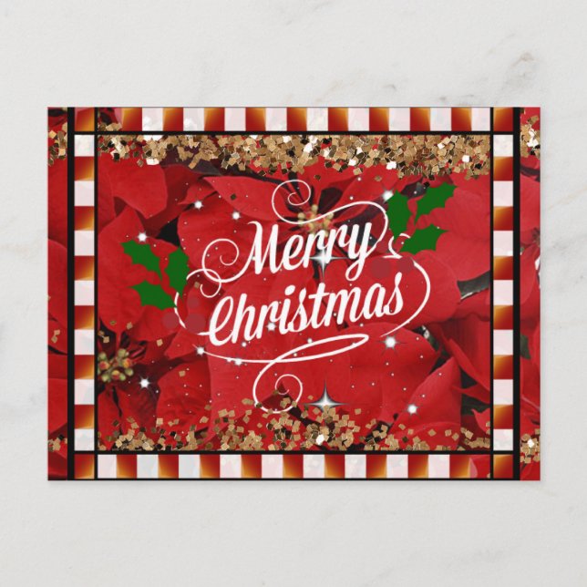 Merry Christmas festive Christmas greeting Postcard (Front)