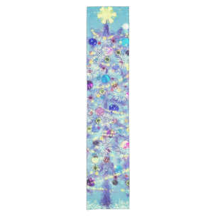 Merry Christmas Festive Christmas Tree - Gift Short Table Runner