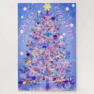 Merry Christmas Festive Christmas Tree - Your Gift Jigsaw Puzzle