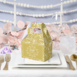 Merry Christmas Festive Foliage Gold Vintage Deco Favour Box<br><div class="desc">'Merry Christmas' Festive Foliage Frame, Decorative Flourishes, Vintage Classic Gold And White, Elegant And Classy Art Deco Holiday Party Favour Box. The base background can be changed to any colour of your choice. Designed / original artwork by fat*fa*tin. Easy to personalise with your own text message, name, photo, or image....</div>