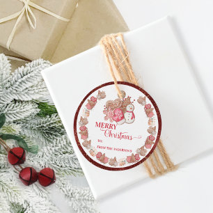 Merry Christmas, Festive Holiday Cookies, Holiday Favour Tags