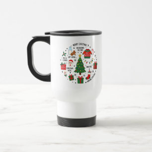 Merry Christmas Festive Holiday for Family Travel Mug