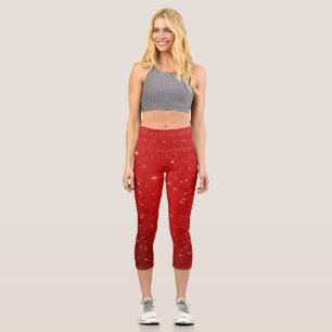 Merry Christmas Festive Holiday Gift Design Capri Leggings