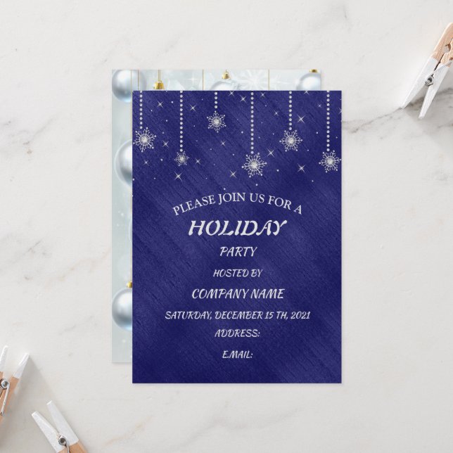 Merry Christmas Festive Holiday Gift Design Invitation (Front/Back In Situ)