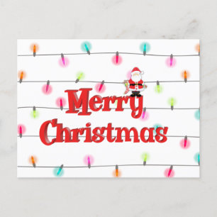 Merry Christmas Festive Holiday Lights with Santa 