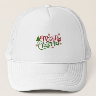 Merry Christmas Festive Holiday Trucker Hat