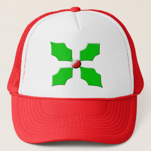 Merry Christmas Festive Holly Trucker Hat