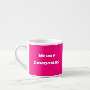 Merry Christmas Festive Love, Warmth Deep Pink  Espresso Cup
