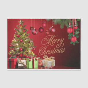 Merry Christmas Festive Ornaments and Decorations Tissue Paper