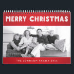 Merry Christmas Festive Photo Calendar<br><div class="desc">Spread holiday joy all year with our Merry Christmas Festive Photo Calendar! Add your favourite pictures and relive cheerful moments each month. A perfect photo gift filled with love,  laughter,  and Christmas spirit for family and friends!

 Photography © Storytree Studios,  Stanford,  CA</div>