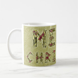 Merry Christmas Festive Red Gold Typography Mug