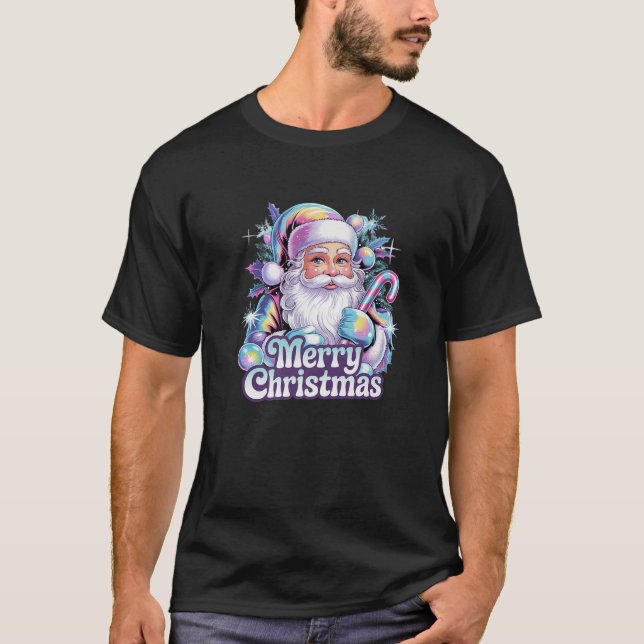 Merry Christmas Festive Santa Claus Joy Premium  T-Shirt (Front)