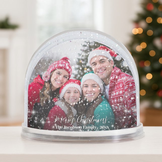 Merry Christmas Festive Sparkles Photo Overlay Snowglobe (Creator Uploaded)