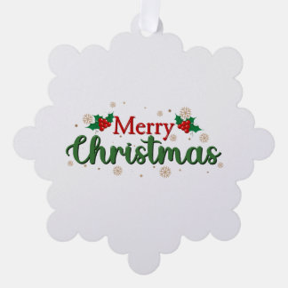 Merry Christmas Festive Tree Decoration Card