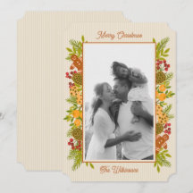 Merry Christmas Festive Warm Coloured Border