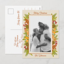 Merry Christmas Festive Warm Coloured Border