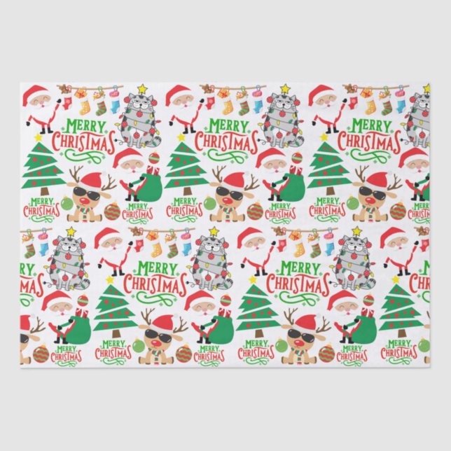Merry Christmas Festive Wrapping Paper  (Front)